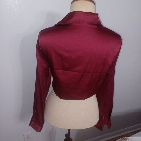 Beautiful Long Sleeve Wrap Shirt- W Sz Small - Picture 5 of 8